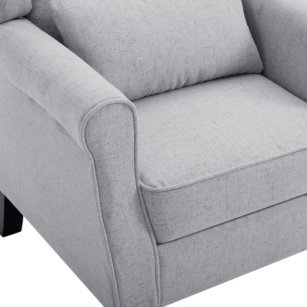 Poltrona | Sedia Relax Grigio Chiaro in Tessuto