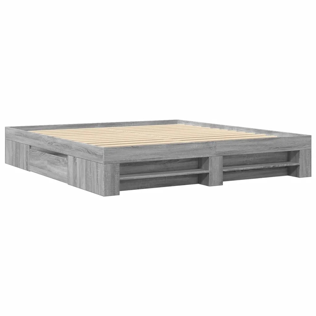 Giroletto senza Materasso Grigio Sonoma 180x200 cm Truciolato