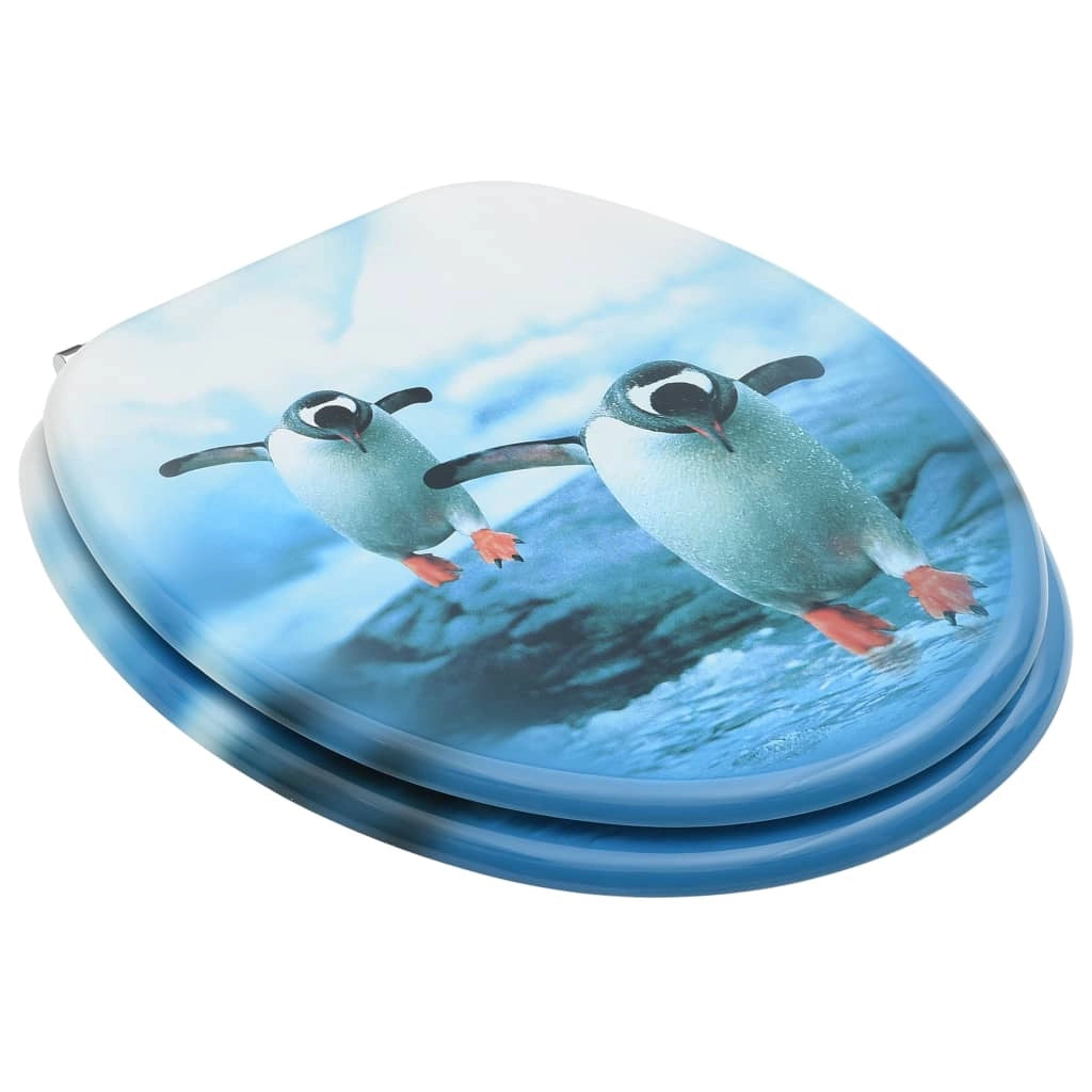 Sedile WC con coperchio MDF design pinguino 02_0002931