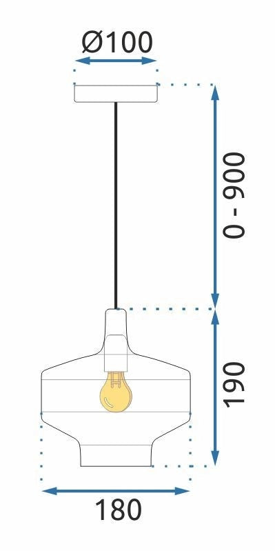 Lampada APP1122-1CP Black