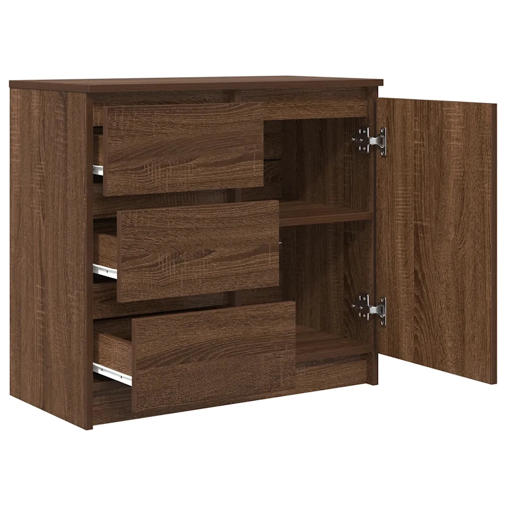 Credenza con Cassetto Rovere Marrone 71x35x65 cm in Truciolato 861577