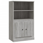 Buffet credenza cassettiera mobiletto mobile contenitore organizer cucina soggiorno salotto rovere Sonoma alto 60 x 35,5 x 103,5 cm legno ingegnerizzato grigio 02_0035378