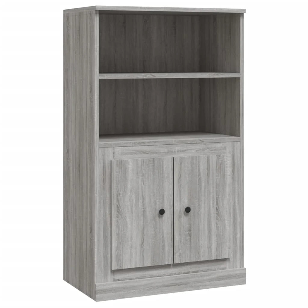 Buffet credenza cassettiera mobiletto mobile contenitore organizer cucina soggiorno salotto rovere Sonoma alto 60 x 35,5 x 103,5 cm legno ingegnerizzato grigio 02_0035378