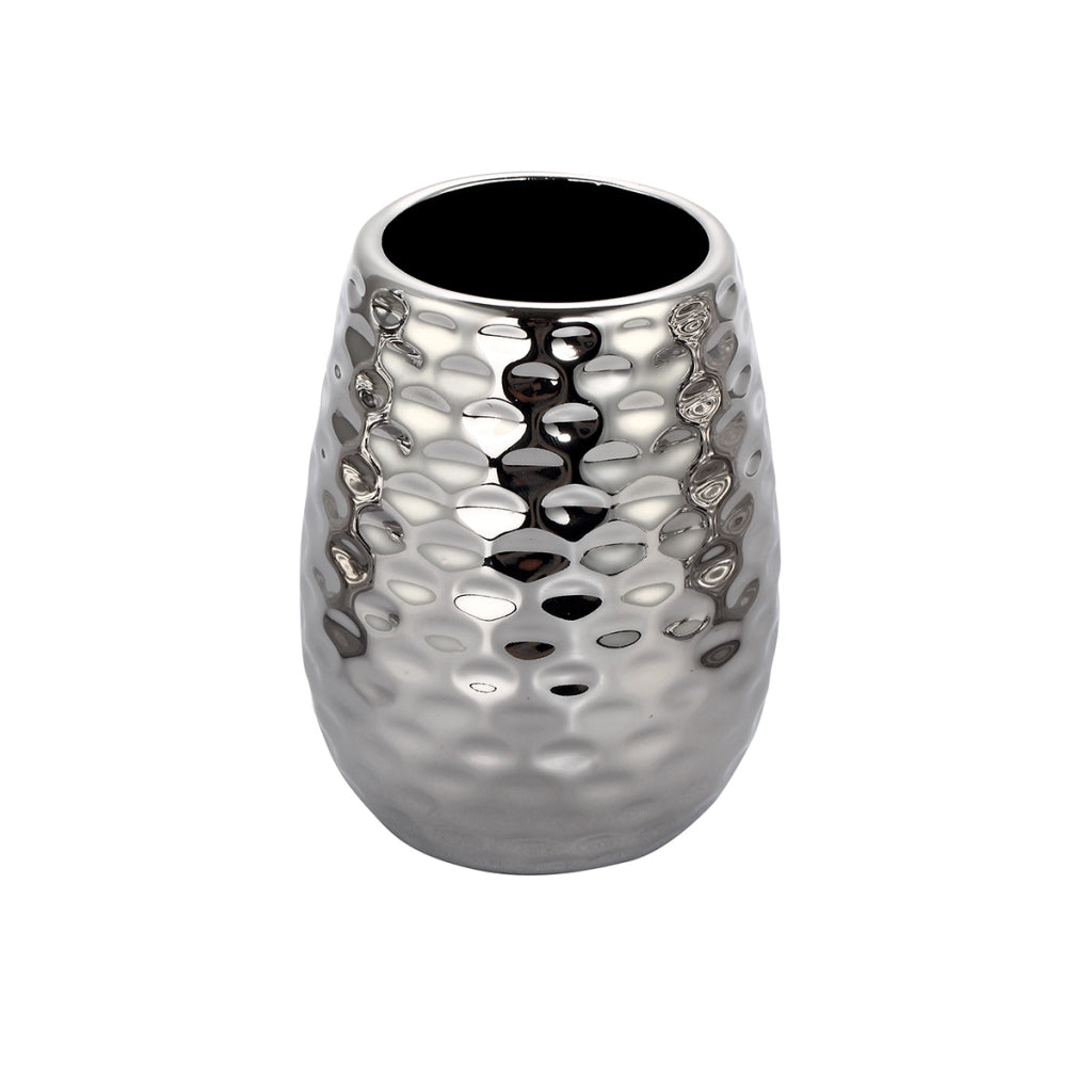 PORTA SPAZZOLINO IN CERAMICA PHOENIX- Argento- SPIRE- pezzi 1