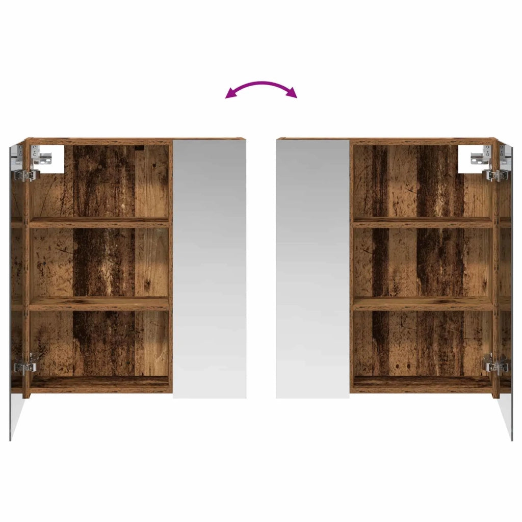 Mobiletto per specchio da bagno Legno vecchio 60 x 14,5 x 70 cm