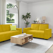 Set di Divani 3 pz con Cuscini giallo in Velluto 3324624