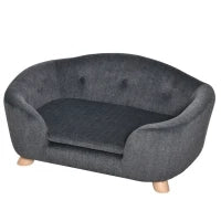 Cuccia per Cani di Taglia Piccola (Max 10kg) con Cuscino, 70x47x30cm - Grigio Antracite