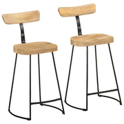 Sgabelli da Bar 2 pz 49x43x88 cm in Legno Massello di Mango 4013522