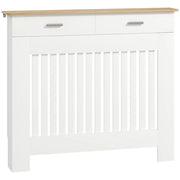 Copritermosifone con Cassetto Portaoggetti ¨C Xylo ¨C Legno Bianco 112x19x97 cm