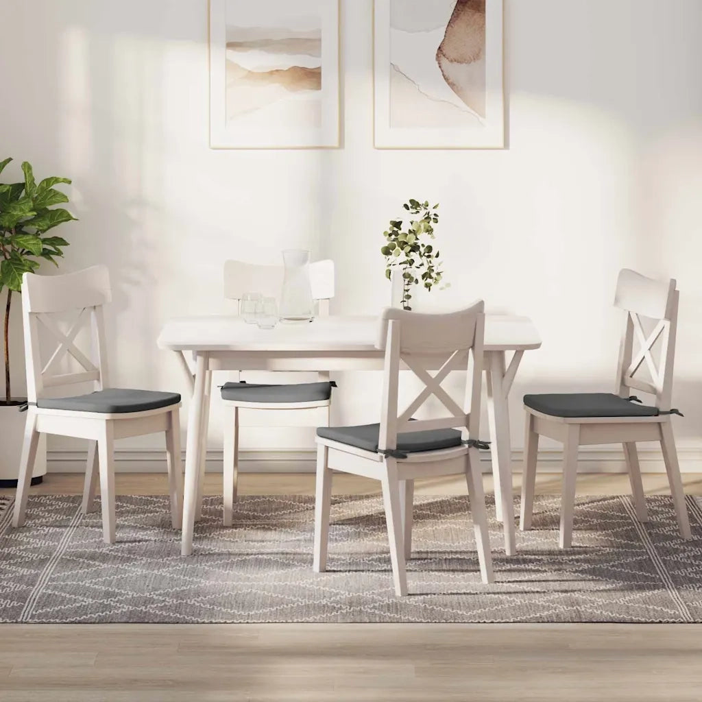 Cuscini per Seduta 4 pz | Cuscini per sedie Grigio scuro 40 x 40 x 3 cm