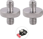Adattatore di cavo metallico 1/4 pollici - Set da 2 - Ideale per accessori di camera - Facile da usare con tripodi - Migliora la tua fotografia