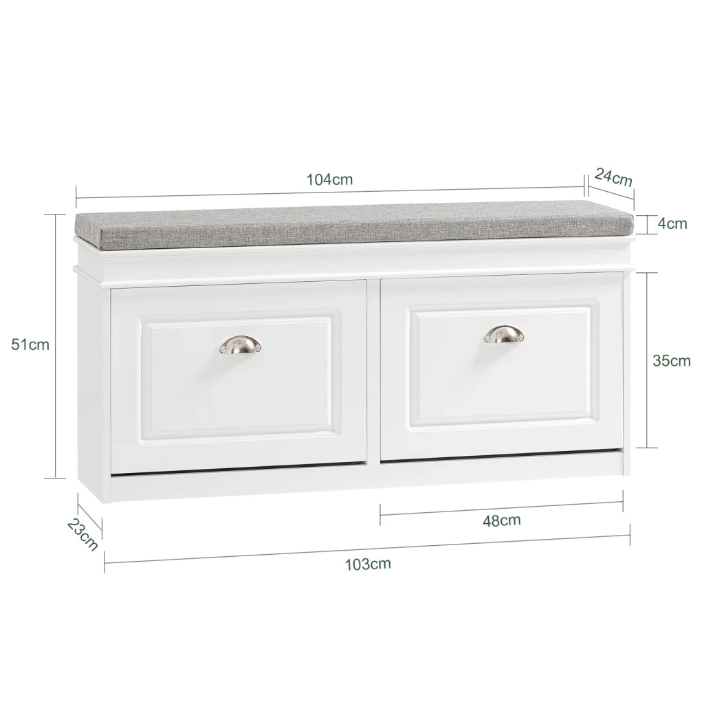 Scarpiera salvaspazio Slim Mobili per Scarpe Serie Scarpiere 104x24x52cm Bianco FSR64-W