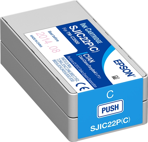 Epson SJIC22P(C): Ink cartridge for ColorWorks C3500 (Cyan)