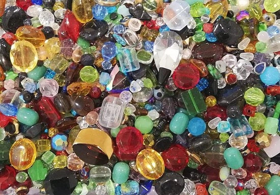 Mischione di cristalli di vetro colorati per creare gioielli - Cristalli rotondi, a dadi e ovali