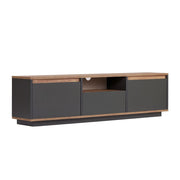 Porta TV in legno "Sentinel" - 160 x 30 x 42 cm - Grigio antracite
