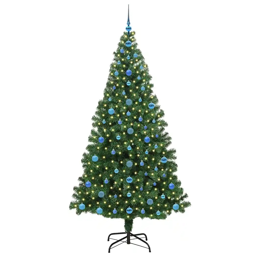 Albero di Natale Artificiale-Albero Natalizio con 300 LED Verde 210 cm 205789