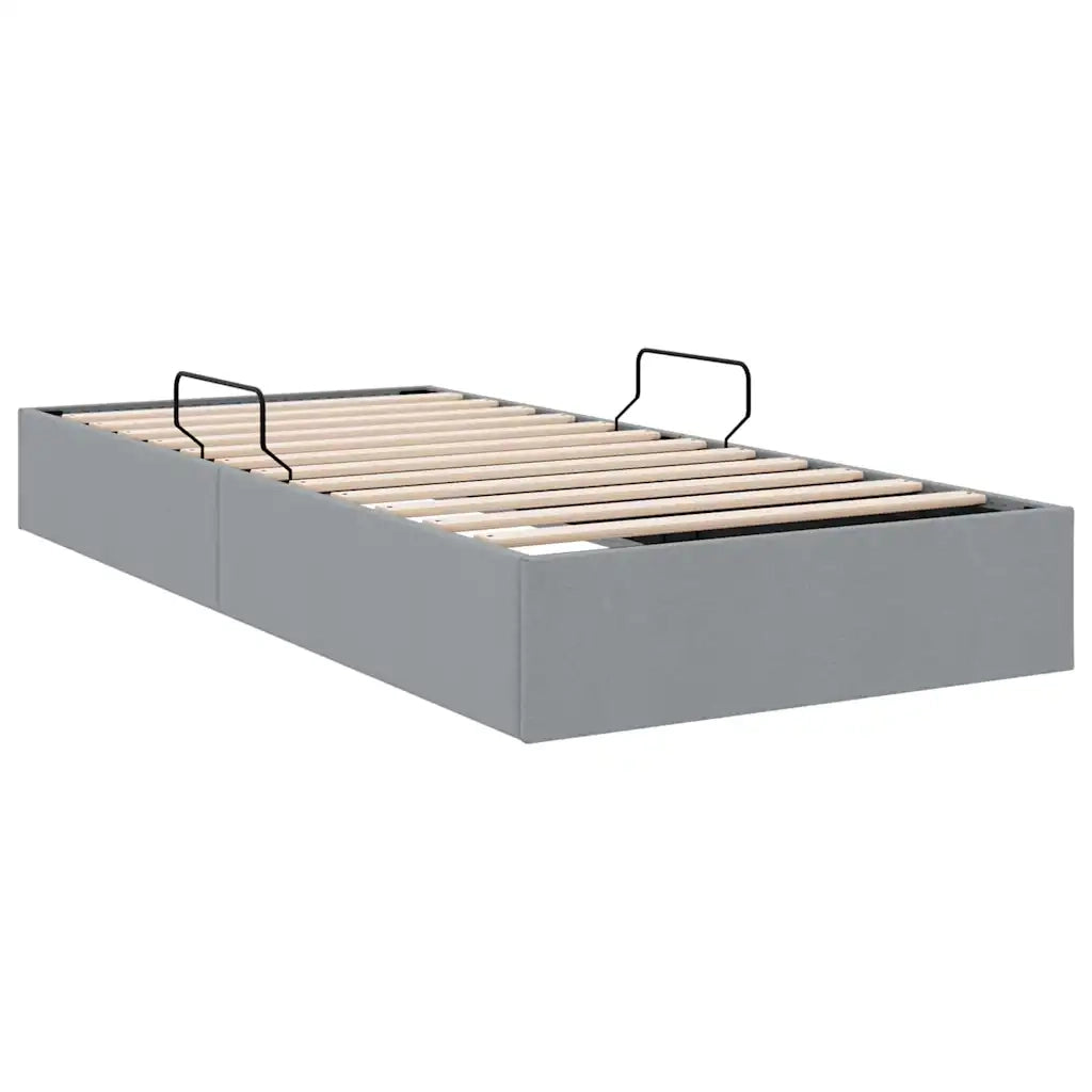 Letto con Contenitore Grigio chiaro 203 x 100 cm Tessuto 3370054