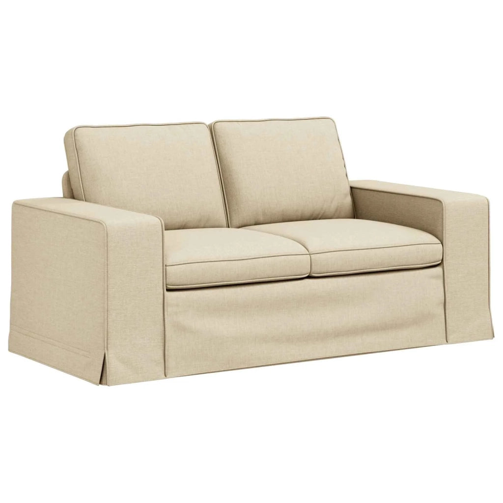Set di divani 2 pcs Crema 162 x 80 x 82 cm Tessuto