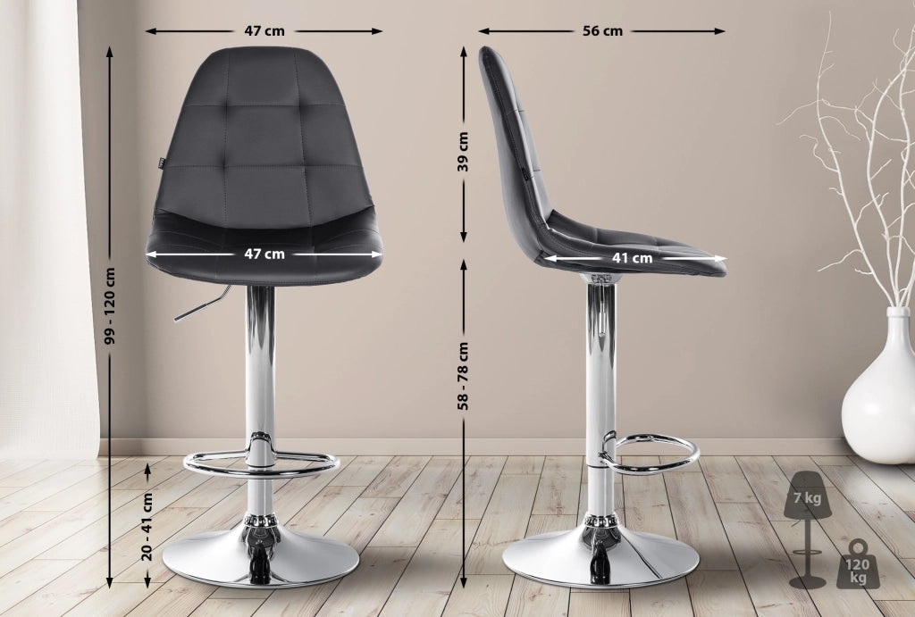 Sgabello bar Elmore ecopelle C 6