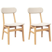 Sedie da Pranzo con Cuscini 2 pz | Sedie da cucina in Legno Massello di Hevea