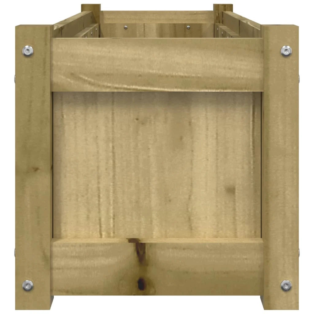Vaso per fioriera aiuola rialzata piante fiori terrazza giardino esterno 90 x 31 x 31 cm legno di pino impregnato marrone 02_0038565