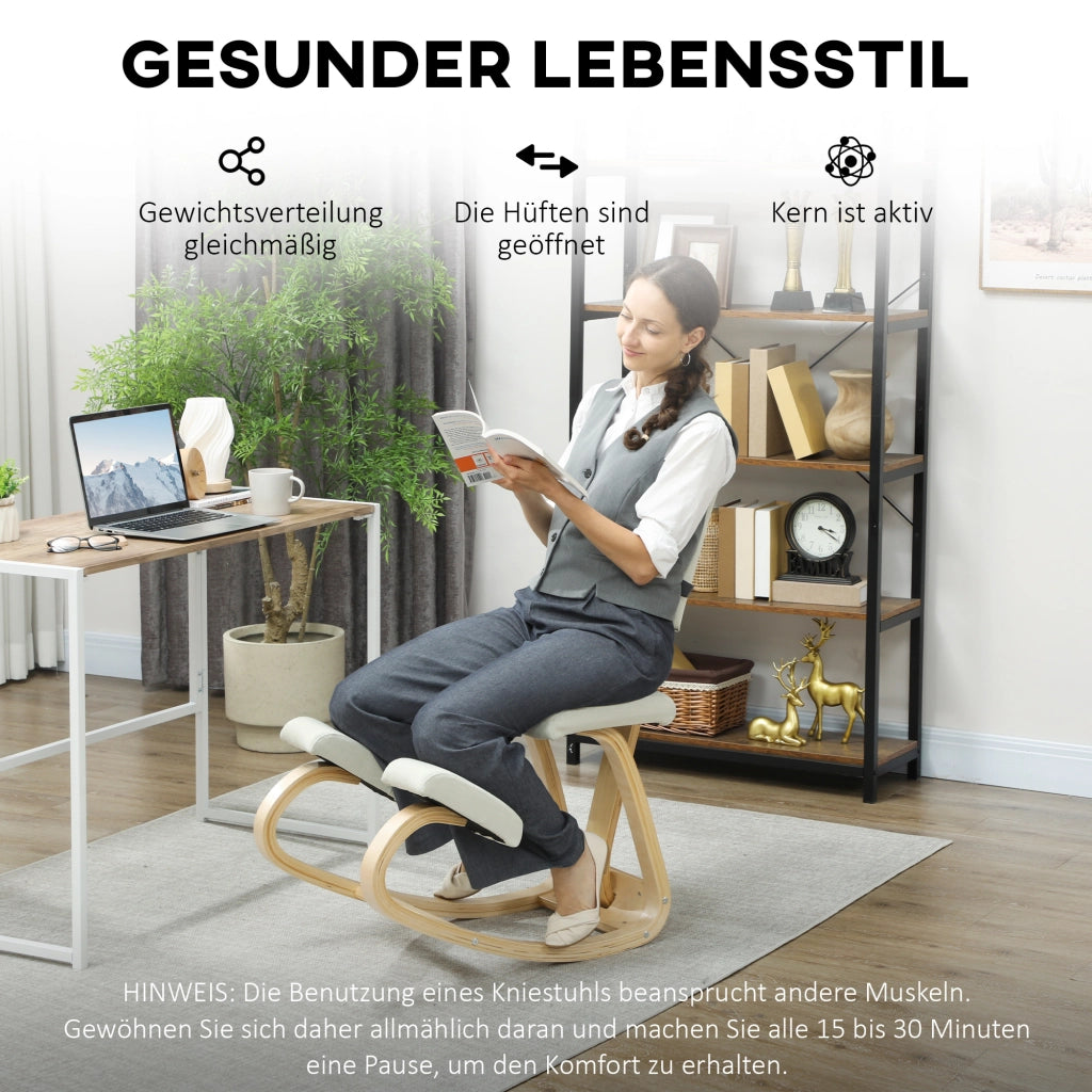 Sedia ergonomica a ginocchia ¨C Minimal ¨C crema