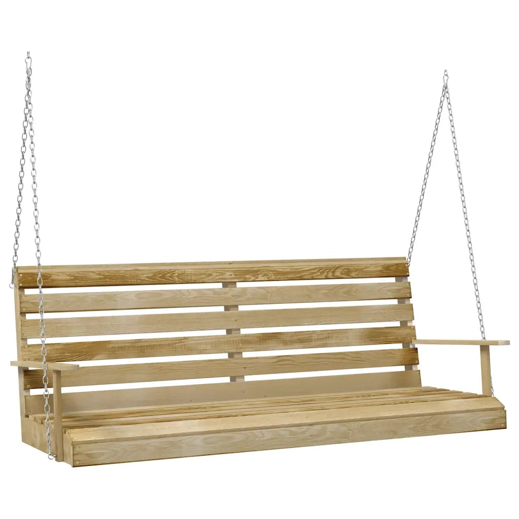 Panchina a Dondolo in Legno di Pino Impregnato 55x65x60 cm 316065