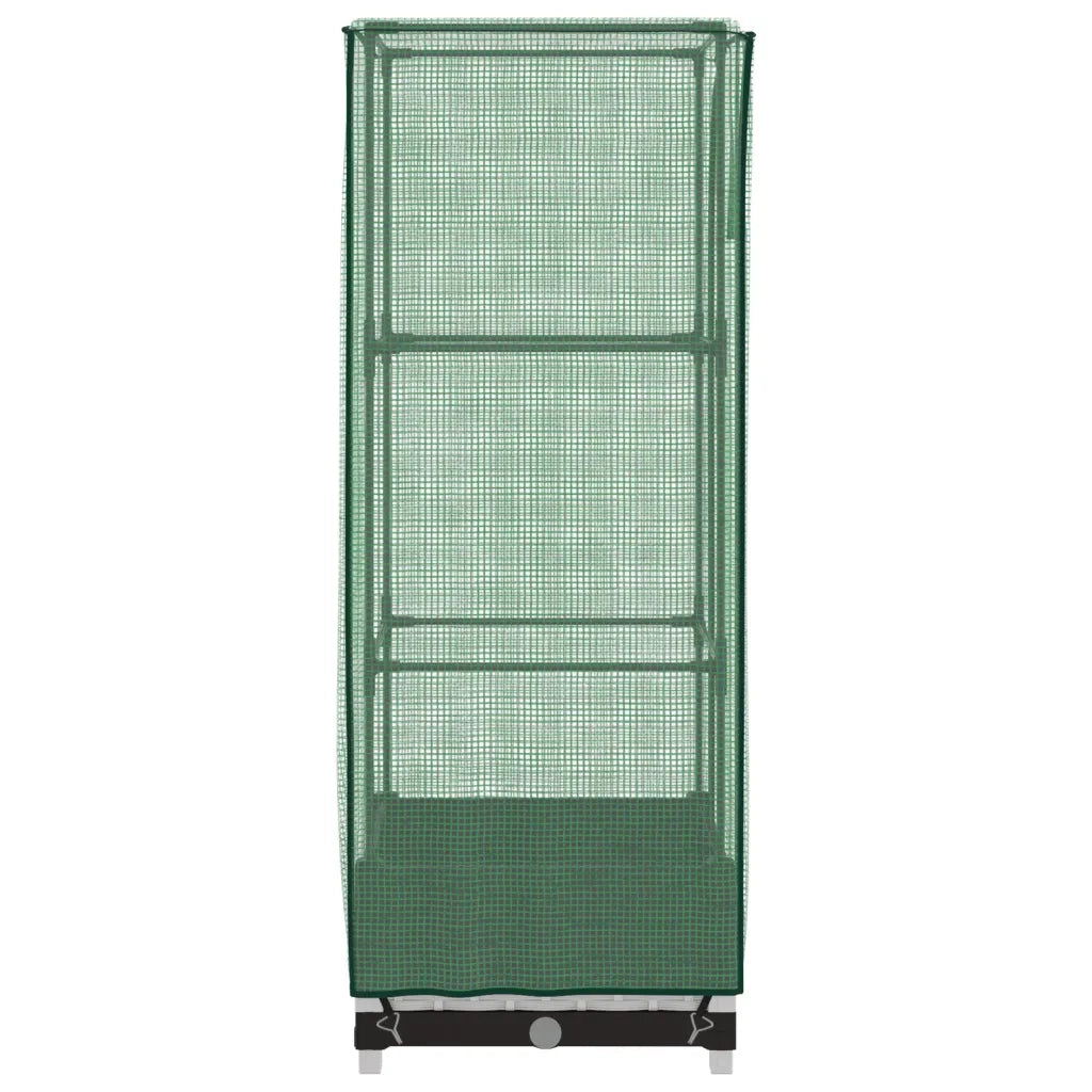 Fioriere | Cassetta per fiori | Letto Rialzato con Copertura Serra Effetto Rattan 40x40x123 cm