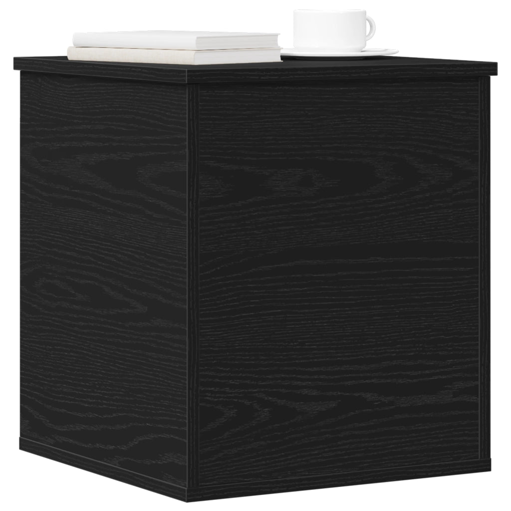 Scatola di Stoccaggio  in Rovere Nero 40x42x46 cm in Legno Ingegnerizzato
