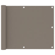 Schermo per balcone schermo per la privacy 75 x 400 cm tessuto Oxford color tortora 02_0010384