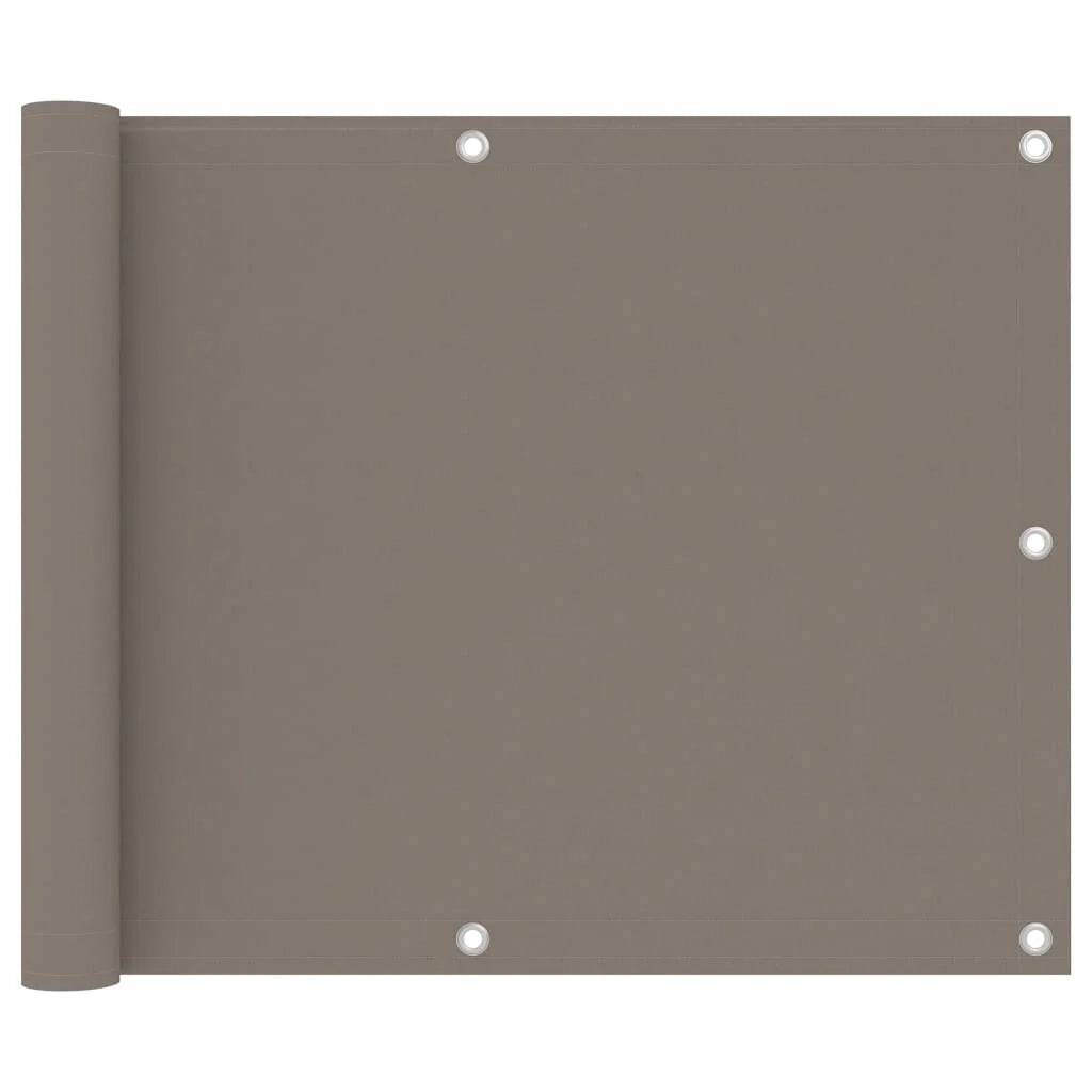 Schermo per balcone schermo per la privacy 75 x 400 cm tessuto Oxford color tortora 02_0010384