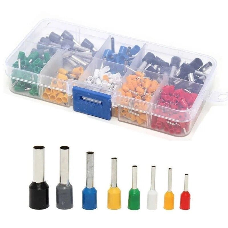 Set 400 terminali crimpare connettori capicorda elettrici puntali isolati 07427