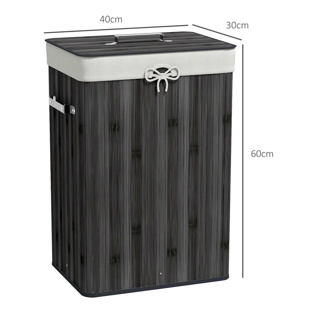 Cesto per Biancheria ¨C zephmum ¨C 40x30x60 cm Grigio Scuro