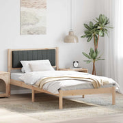 Letto con Testiera Rivestita Grigio scuro 100 x 200 cm 878280