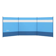 Paravento da giardino con finestra e borsa ¨C zephmum ¨C blu, acciaio, 440x140cm