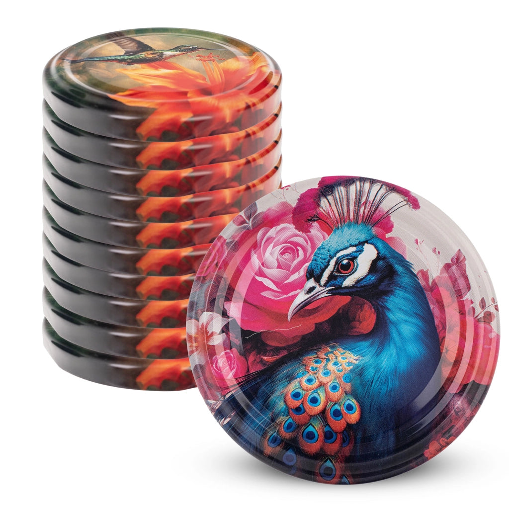 Tappi KADAX per barattoli, coperchi, Fi66, tappi a vite per barattoli, 4-Lock, 10 pezzi.