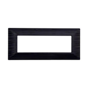 Placca Plastica Serie Solar 6P Colore Nero Satinato Compatibile Con Bticino Matix