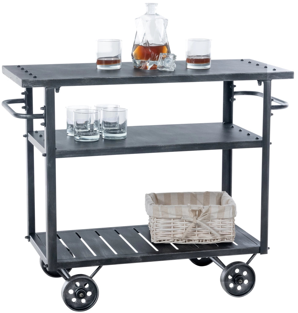 Carrello di servizio Spring Argento antico