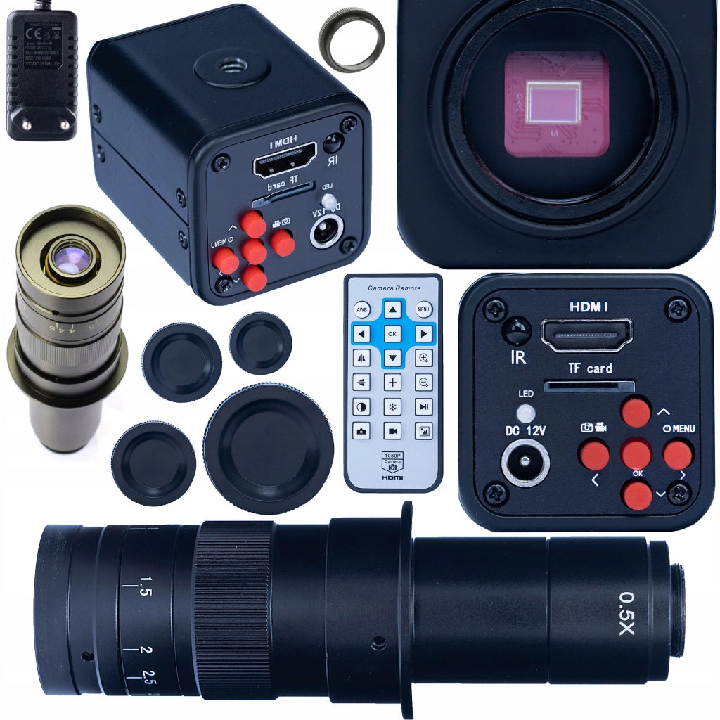 Set Microscopico Norma Black Pro 2 in 1 – Camera HDMI 1080P e Obiettivo 180x | Alta Qualità Immagine, Precisione