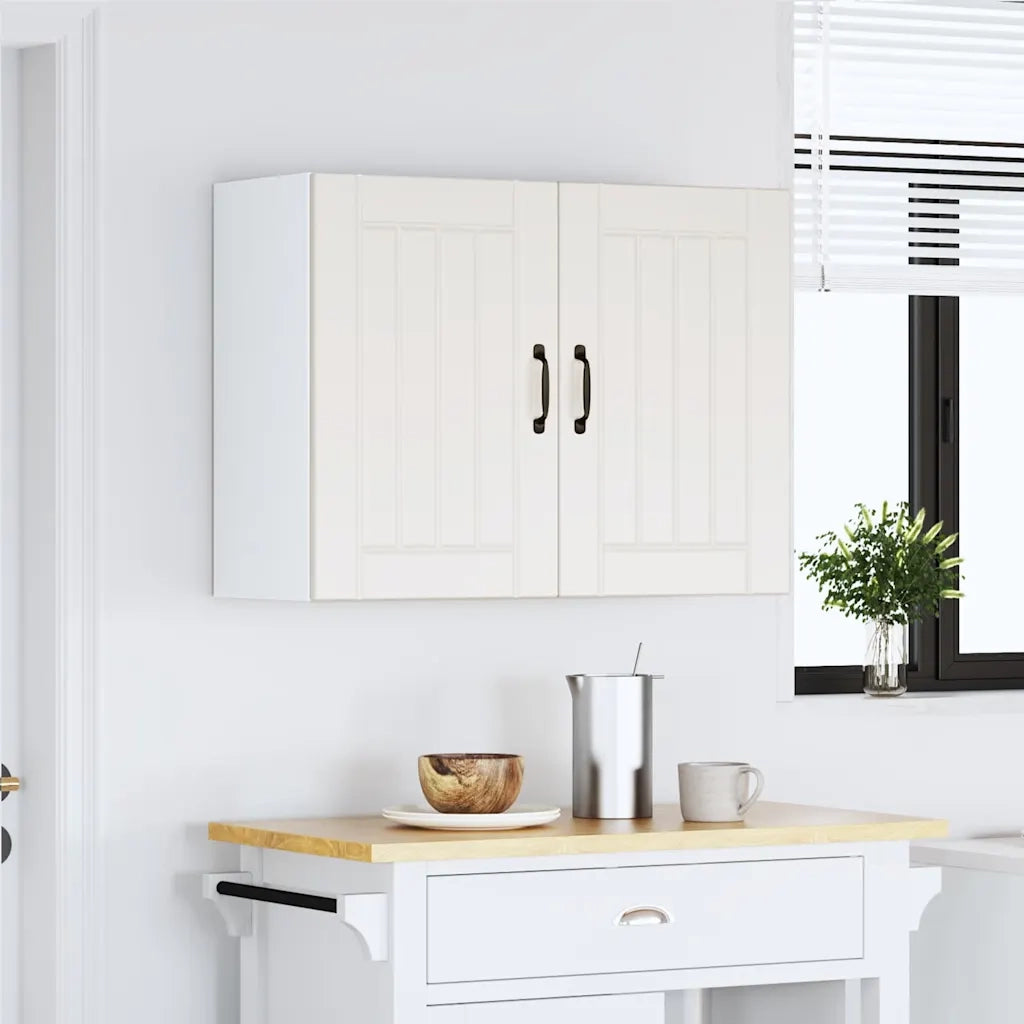 Pensile da Cucina-Mobile Cucina da Parete Lucca Bianco in Legno Multistrato 339171