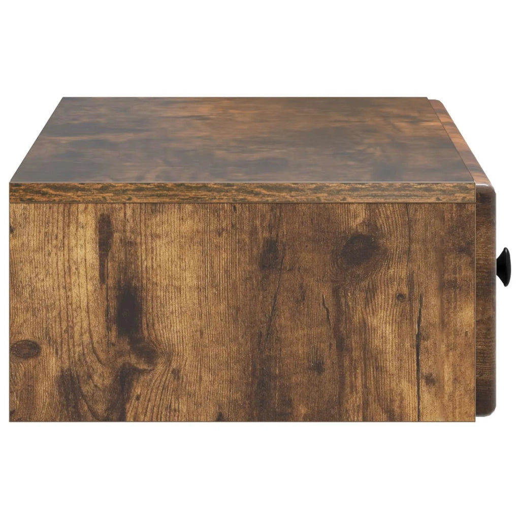 Tavolino da Parete Laterale Rovere Fumo 87,5 x 34,5 x 17 cm 899180