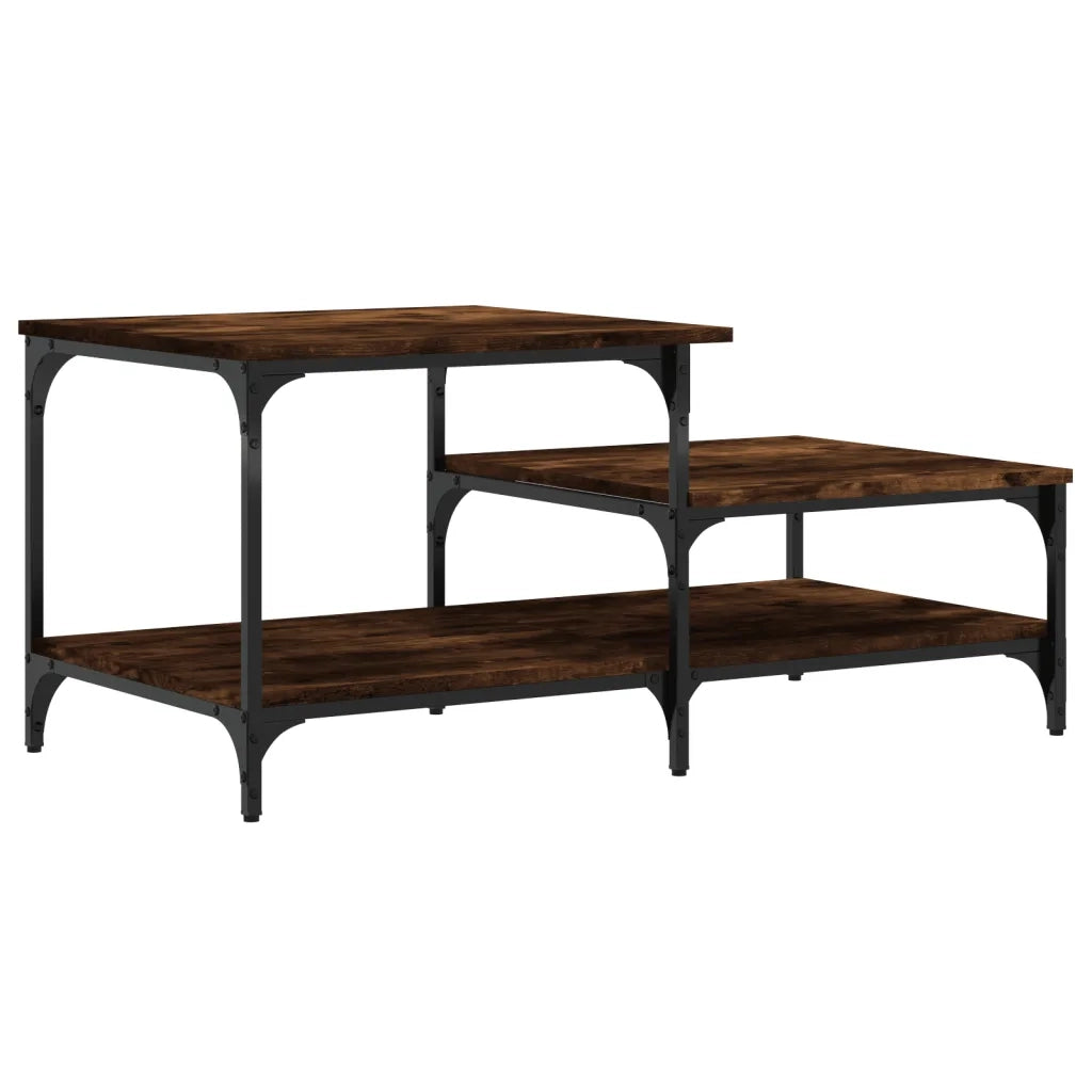 Tavolino da Salotto Rovere Fumo 100x50,5x45cm Legno Multistrato 835381