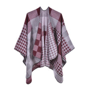 Sciarpa/stola da donna, scialle spaccato in cashmere alla moda, mantello caldo