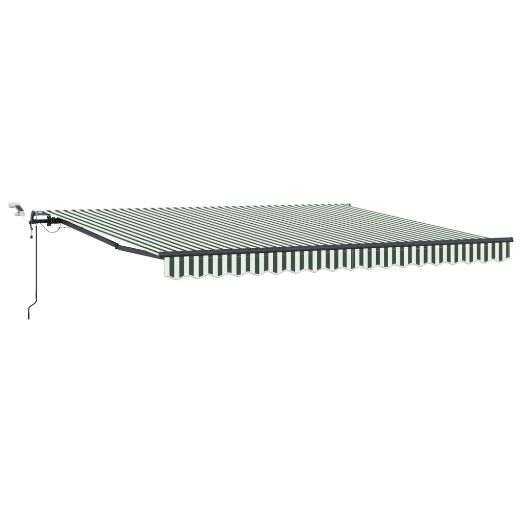 Tenda Retrattile Automatica  con LED Verde e Bianco 400x300 cm