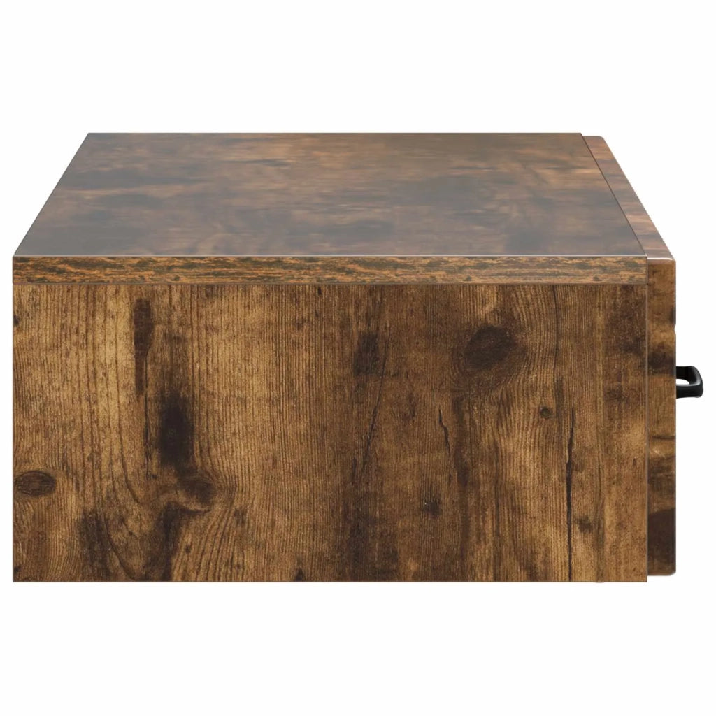 Tavolino da Parete Laterale Rovere Fumo 87,5 x 34,5 x 17 cm 899010