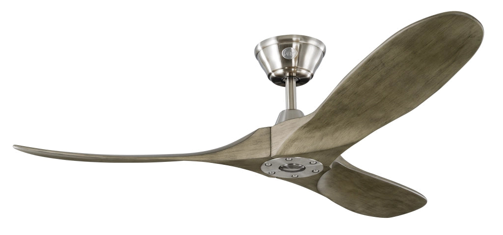 Ventilatore da soffitto a risparmio energetico KOA nichel 132 cm con pale di legno naturale