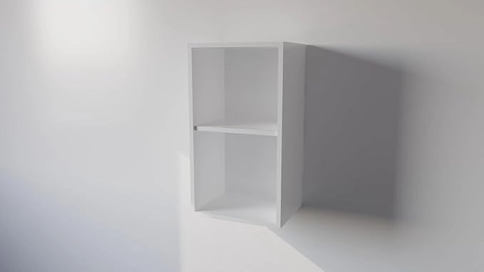 Pensile Cucina in Legno Nobilitato Bianco Mobile Alto con 1 Anta, Pensile Componibile Moderno Made in Italy (H72XL60XP33cm)
