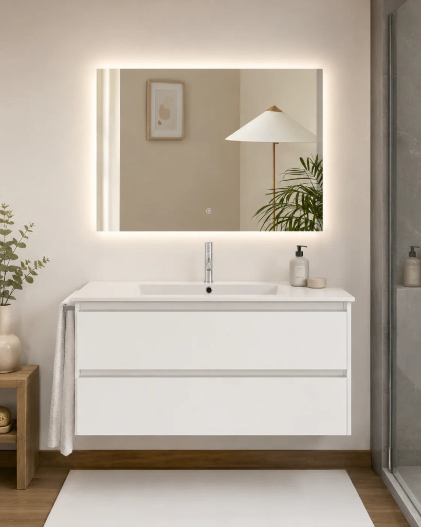 Mobile bagno con lavabo ORIGENBATH IBIZA senza specchio 80x45 cm bianco