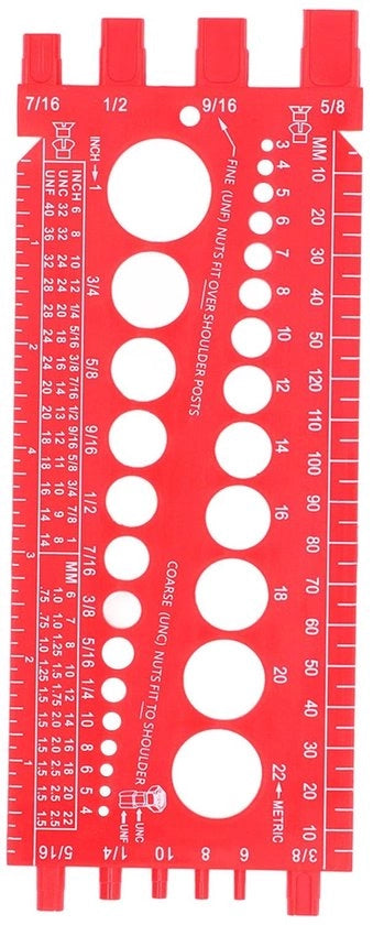 Strumento di misura a vite compacto - Verificatore di lunghezza di filo - Controlla le misure - Strumento di misura per la lavorazione - Leggero - Marcature precise - Misuratore di filo