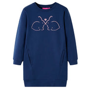 Abito in Felpa da Bambina Blu Marino 116cod mxl 93347